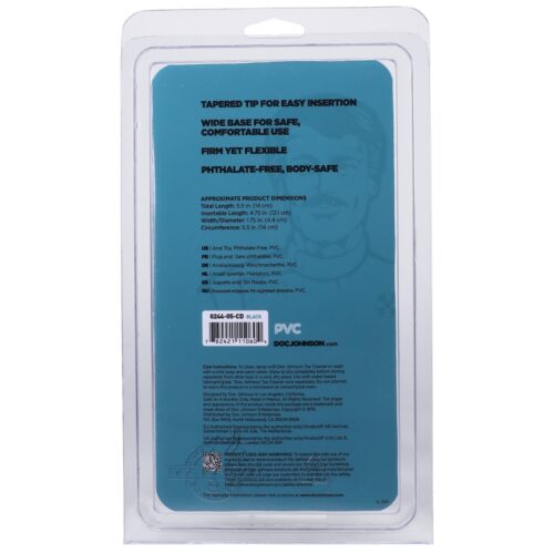 Product package back with specifications