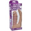 Doc Johnson Vac U Lock Double Penetrator Dildo Naturals - White, 6inch
