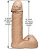 Doc Johnson Vac U Lock Realistic Cock - White, 6inch