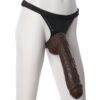 Doc Johnson Realistic Hung Vac U Lock in a black harness