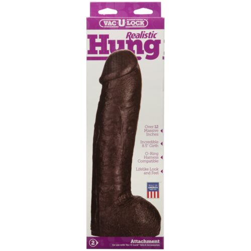 Doc Johnson Realistic Hung Vac U Lock, over 12 inches long and 8.5 inches girth