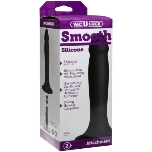 Doc Johnson Vac U Lock Smooth - Black, 6.5inch