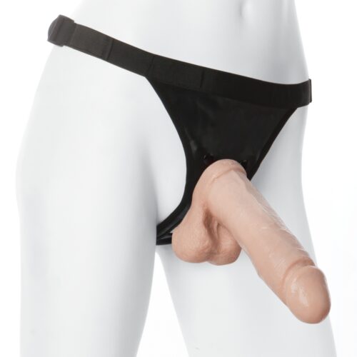 Realistic cock dildo with ultra harness