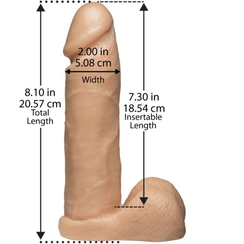 Realistic cock dildo with measurements