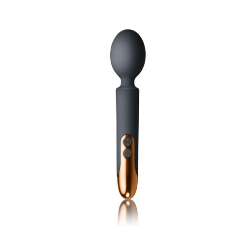Rocks Off Oriel Rechargeable Wand Vibrator in black and copper