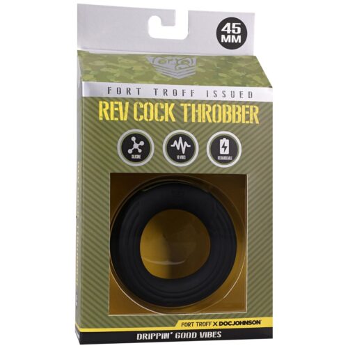 Fort Troff Rev Cock Throbber Vibrating Cock Ring - Black