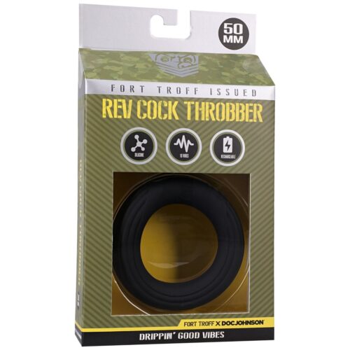 Fort Troff Rev Cock Throbber Vibrating Cock Ring - Black