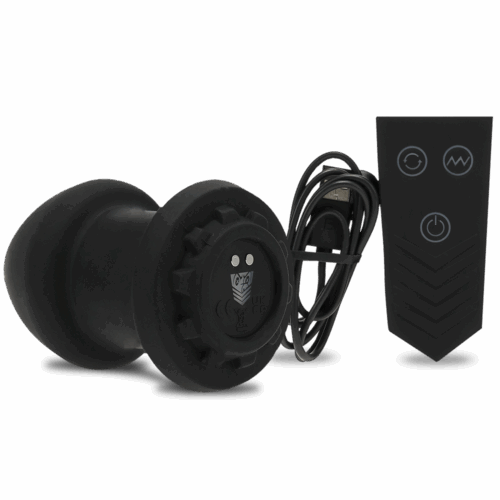 Experience pleasure like never before with the Robo Rimmer X Vibrating Butt Plug. Robo Rimmer X vibrating butt plug in black with remote control
