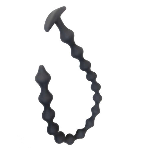 Brutus Beaded Chain Silicone Ass Balls Anal Beads – Black