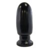 A black silicone item with a rounded tip and sturdy base