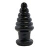 Black spiral-shaped object with a smooth finish