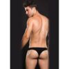 Model in a black thong, showcasing his back