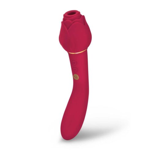 Secret Kisses Rosegasm Twosome Rose Vibrator – Red