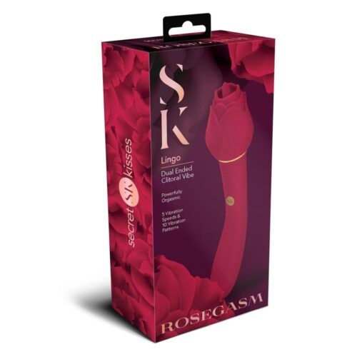 18759_1jpg Secret Kisses Rosegasm Lingo Rose Vibrator - Red