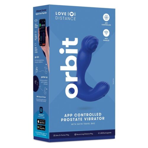 18765_1jpg Love Distance Orbit Vibrating Prostate Massager - Black, One Size