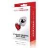 3-inch heart crystal butt plug with jeweled heart-shaped base