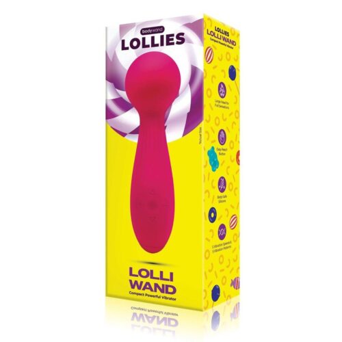 Bodywand Lollies Lolli Wand Massager Vibrator in pink packaging