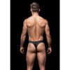 Male model's back view in a black thong