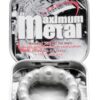 2R3261_1JPG Nanma Maximum Metal 100% Silicone Beaded Cock Ring - Silver, One Size