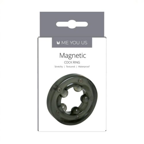 Me You Us Magnetic Cock Ring - Black, One Size