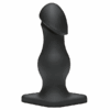 Explore new sensations with this stylish silicone toy. Sleek black silicone toy with a tapered tip and wide base
