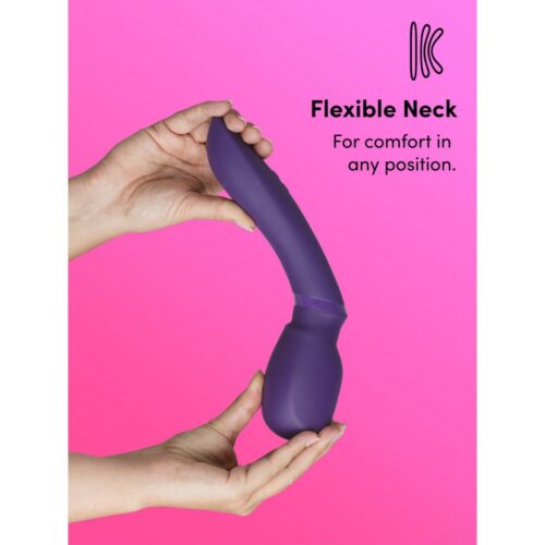 We-Vibe Wand 2 Wand Vibrator in purple, flexible neck shown