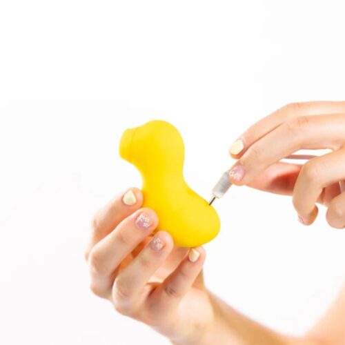 Like A Kitten Lucky Duck Suction Stimulator Vibrator - Yellow