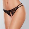 Black lace lingerie with floral patterns