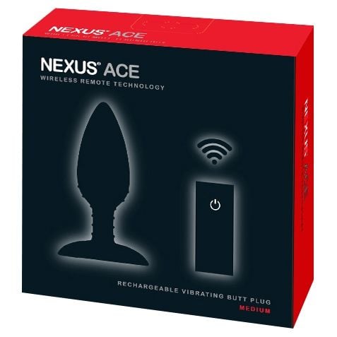 Nexus Ace Vibrating Butt Plug packaging with remote control