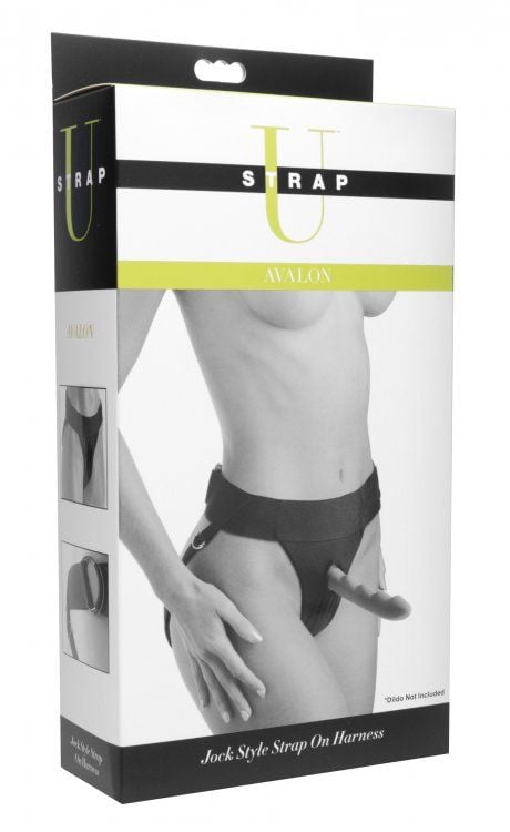 Strap U Avalon Jock Style Strap On Harness Only - Black