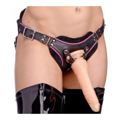 ae570-model-front_690x750jpg Strap U Flamingo Low Rise Strap On Harness - Black, Up to 43" Waist