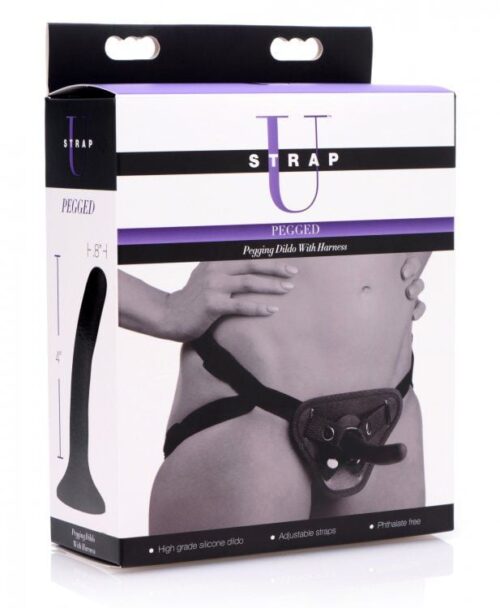 af186-pkg-2400_617x750jpg Strap U Pegged Pegging Dildo With Harness - Black, 4inch