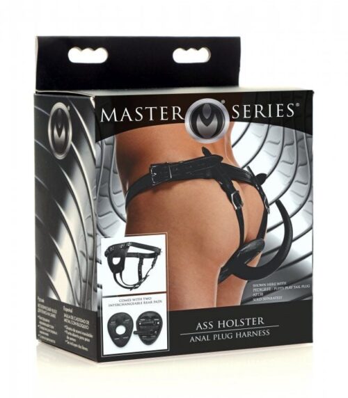 Anal plug harness packaging with adjustable straps