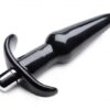 Frisky Thrilling Smooth Vibrating Anal Plug with a sleek black design