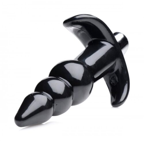 Discover intense pleasure with the Frisky Bubbling Noir Ribbed Vibrating Anal Plug. Frisky Bubbling Noir Ribbed Vibrating Anal Plug in black