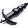 Experience new sensations with this ribbed vibrating anal plug designed for ultimate pleasure. Frisky Bubbling Noir Ribbed Vibrating Anal Plug in black