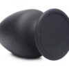 Black silicone plug with a tapered shape