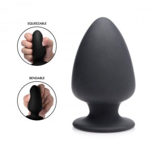 Explore comfort and flexibility with this innovative anal plug. Squeeze-It squeezable silicone anal plug in black - premium body-safe design for enhanced comfort
