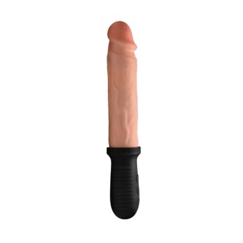 Master Series 8X Auto Pounder Vibrating and Thrusting Dildo with handle, 7.5 inches
