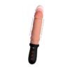 Master Series 8X Auto Pounder Vibrating and Thrusting Dildo with Handle in vanilla