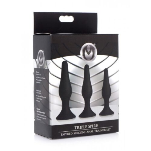 Tapered silicone anal trainer set packaging