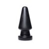 Tapered black silicone toy