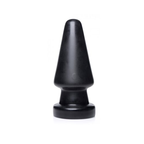 Tapered black silicone toy