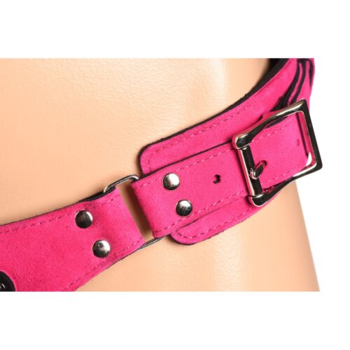 ah143-pink-10jpeg Strap U Bodice Deluxe Leather Corset Harness - Up to 45inch Waist