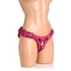 ah143-pink-5jpeg Strap U Bodice Deluxe Leather Corset Harness - Up to 45inch Waist