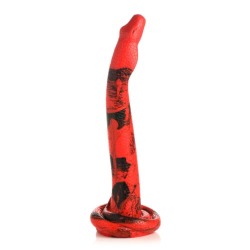 Creature Cocks King Cobra dildo 18 inch red silicone fantasy toy with realistic snake texture
