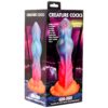 Creature Cocks Aqua Cock Glow In The Dark Silicone Dildo - Multicolour, 7.6inch