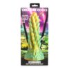 Creature Cocks Stegosaurus Spiky Reptile Silicone Dildo - Green/Gold, 7.6inch