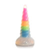 Creature Cocks Uni-Glow Glow-In-The-Dark Rainbow Silicone Dildo – Multicolour, 7.7inch