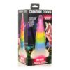 Creature Cocks Uni-Glow Glow-In-The-Dark Rainbow Silicone Dildo - Multicolour, 7.7inch
